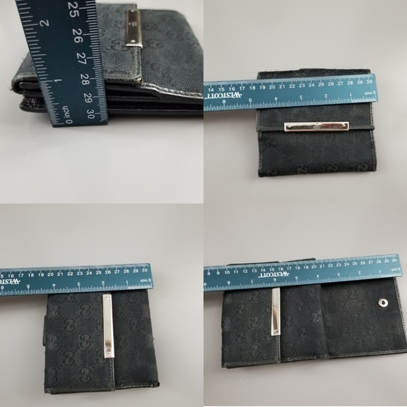 GUCCI GG Vintage Classic Double Sided Flap Wallet Signature Signature Italy - Picture 2 of 16